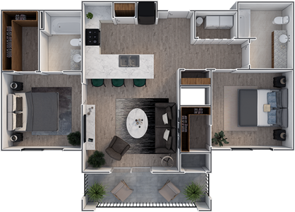 Two Bedroom / Two Bath